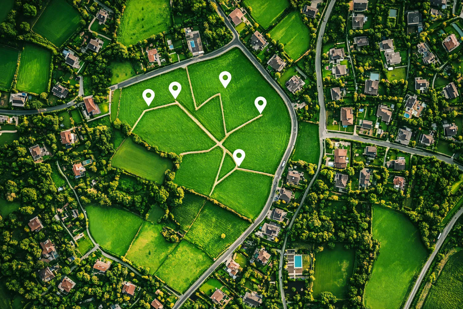 property portfolio mapping aerial view